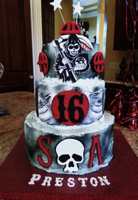 Son's of Anarchy | Cake for husband, Birthday cake for husband, Anarchy