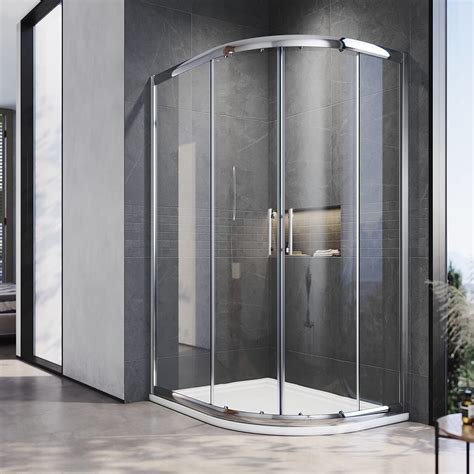 Buy ELEGANT 1200 x 900 mm Offset Quadrant Shower Cubicle 6mm Glass ...