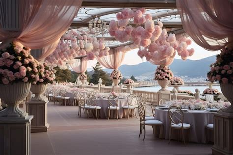 Highangle shot of a themed event space decorated to resemble a specific ...