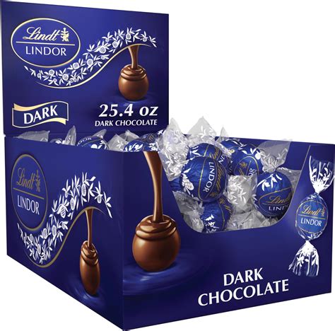 Amazon.com : Lindt LINDOR Dark Chocolate Candy Truffles, Dark Chocolate ...
