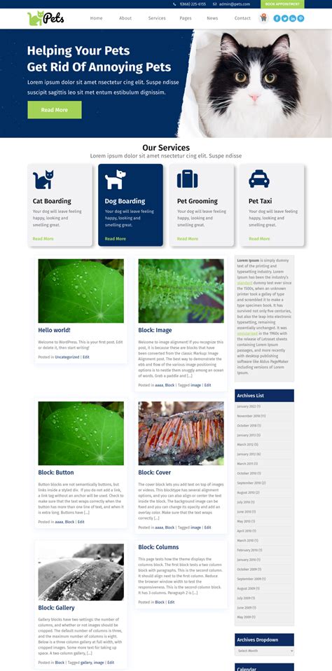 Free Pet Shop WordPress Theme For Amazing Pet Stores