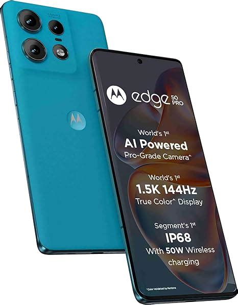Motorola Edge 50 Pro 5G with 125W Charger (Caneel Bay, 12GB RAM, 256GB ...