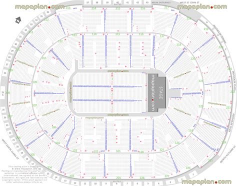 SAP Center - Detailed seat & row numbers end stage concert sections ...