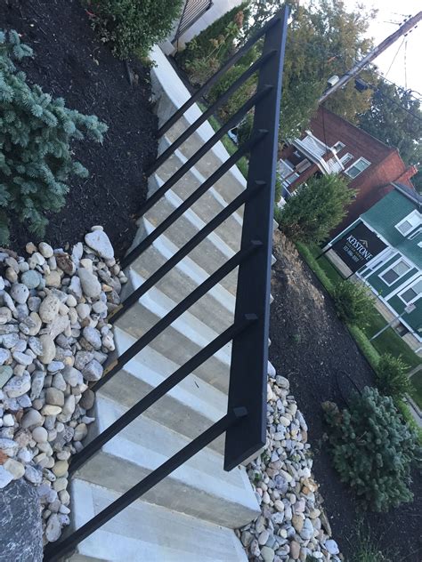 Concrete Stair Railing Outside