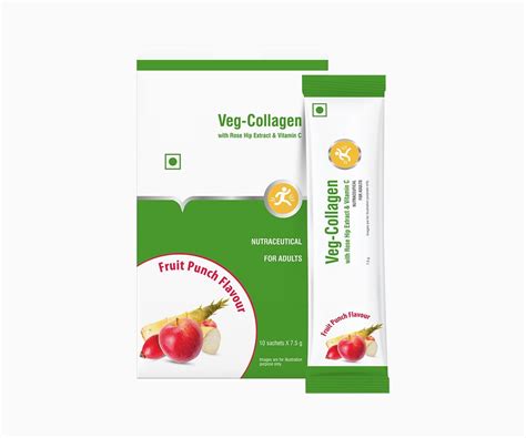 Vestige Veg-Collagen with Rose Hip Extract and Vitamin C, Fruit Punch ...