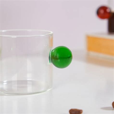 Mini Espresso Shot Glass Cup Green 70ml