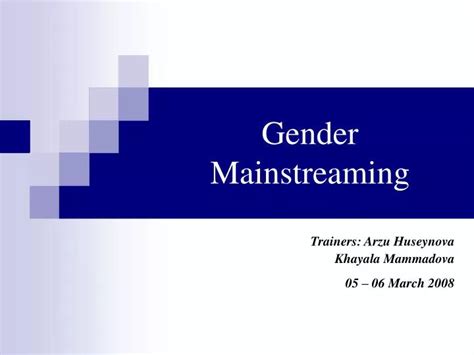 Image result for Gender Mainstreaming Means