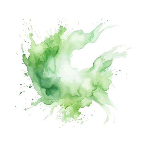Soft green watercolor splash stain background | Premium AI-generated vector