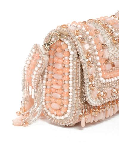 Noor Pastel Suede Embellished Clutch – House of Kosha