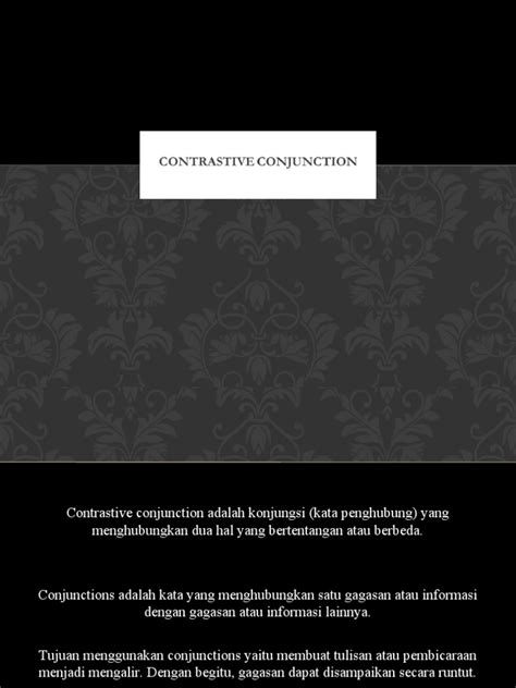 Image result for Contrastive Conjunction