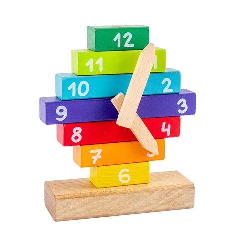 Extrokids Wooden Digital Clock Toys Early Educational Wooden Learning