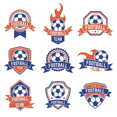 Embleem van de voetbalclub. Voetbal badge schild logo, voetbal team ...