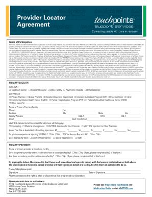 Provider Locator Agreement - Fill and Sign Printable Template Online