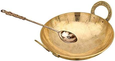 Buy Yadav Craft ® Brass Kadhai (3 L, Golden, 12 x 24 x 8 Centimeters ...