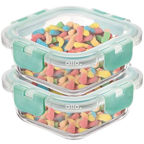 Buy Allo Food Safe Glass Containers with Lids with Break Free Lock ...