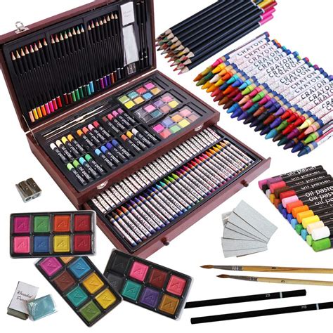 LUCKY CROWN 143 Piece Deluxe Art Set,Artist Sketching Drawing ...