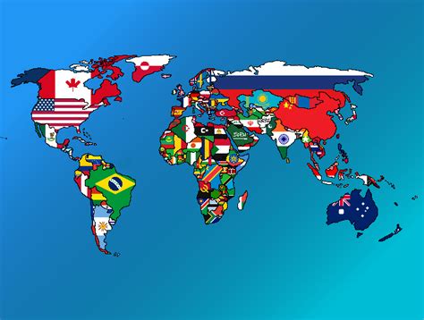 World Flag Map By