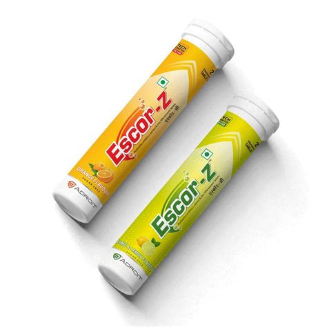 Buy ESCOR Z EFFERVESCENT TABLETS - LIME & LEMON AND ORANGE FLAVOR ...