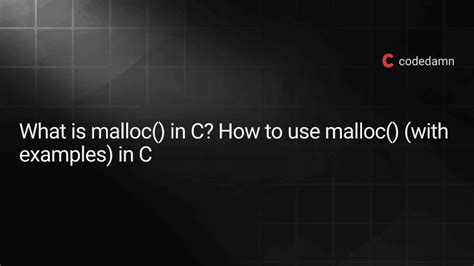 Image result for Malloc Function C