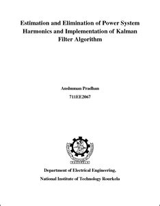 Estimation and Elimination of Power System Harmonics and Implementation ...