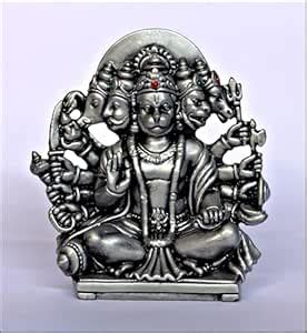 Buy Copperhoard Panchmukhi Hanuman Murti | Resin Antique Silver 5.5 ...