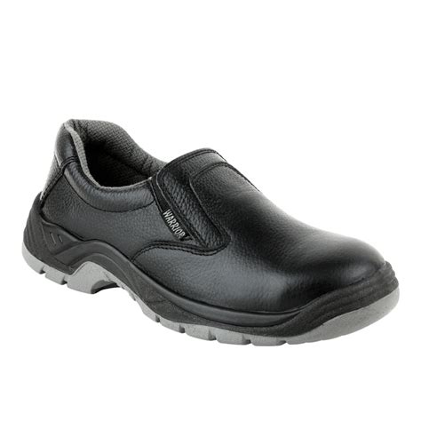 Buy Slip On Double Density Black Safety Shoes for Men