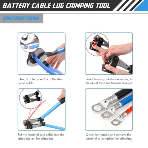 Buy Battery Cable Lug Crimping Tool Wire Crimper for Battery Terminal ...