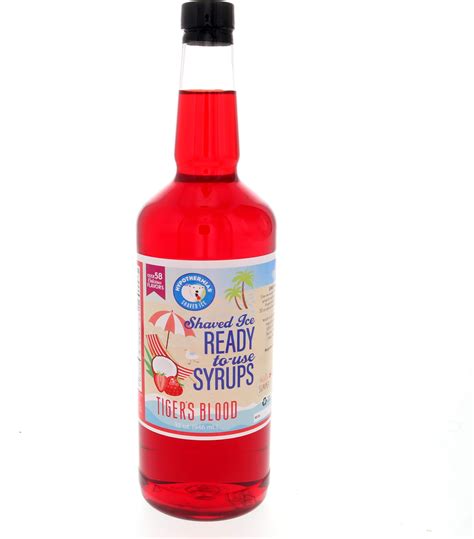Amazon.com: TIGERS BLOOD Syrup for Snow Cones, Hawaiian 🍧 Flavor Syrups ...