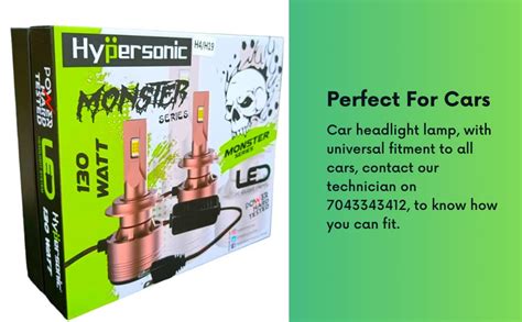 Royal Piston H4 130W Copper Plate Hypersonic LED Headlight Bulb Powerf