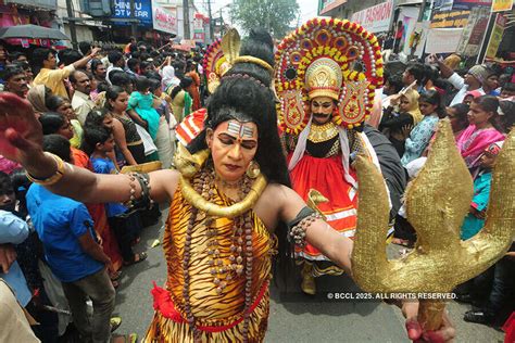 A scene from the Athachamayam procession which marks the beginning of ...