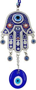 Thegemsgallery Evil Eye Hanging Home Entrance Hamsa Nazar Battu for ...