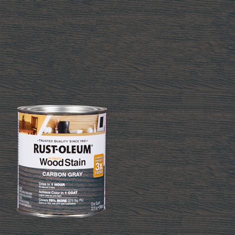 Quart of Rust-Oleum Carbon Gray Ultimate Wood Stain India | Ubuy