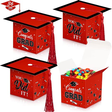 Buy Funrous 36 Pcs Graduation Candy Cap Boxes Congrats Grad Treat Boxes ...