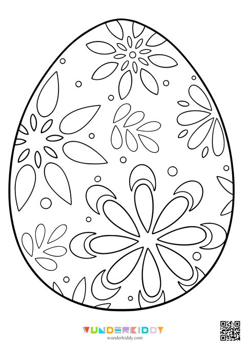 Printable Easter Egg Template and Colouring Page PDF