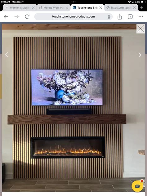 Modern Fireplace with Wall-Mounted TV