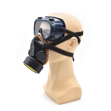 ARURA (LABEL) Safety Mask with Goggles Paint Chemical Gas Filter Mask ...