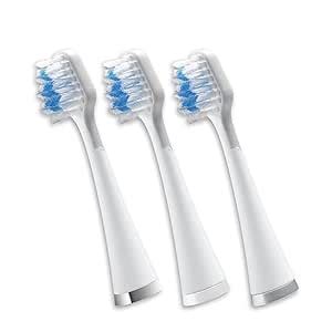 Waterpik Replacement Triple Sonic Brush Heads STRB-3WW White, 3 count ...