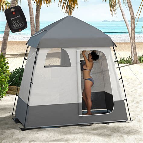 Outsunny Outdoor Portable Pop Up Shower Tent Changing Tent Privacy ...