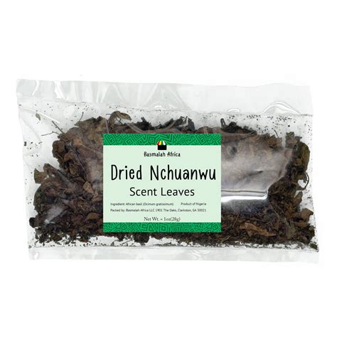 Buy Basmalah Africa Dried Nchanwu leaves, scent leaf, Nunum, Dried ...