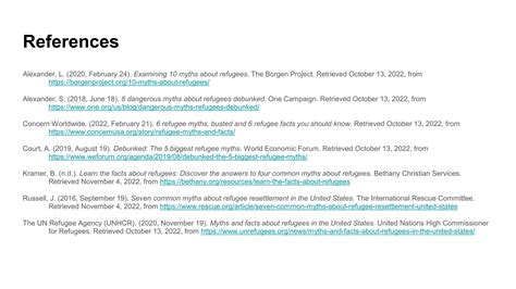 refugeemythsfacts myths and misperceptions slideshare | PPTX