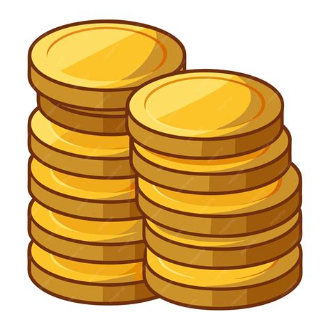 Stack of gold coins clipart vector art and illustration | Premium AI ...