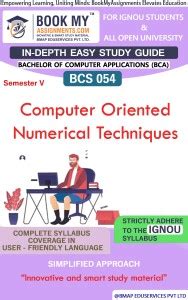 IGNOU BCS 054 Computer Oriented Numerical Techniques Study Material (In ...