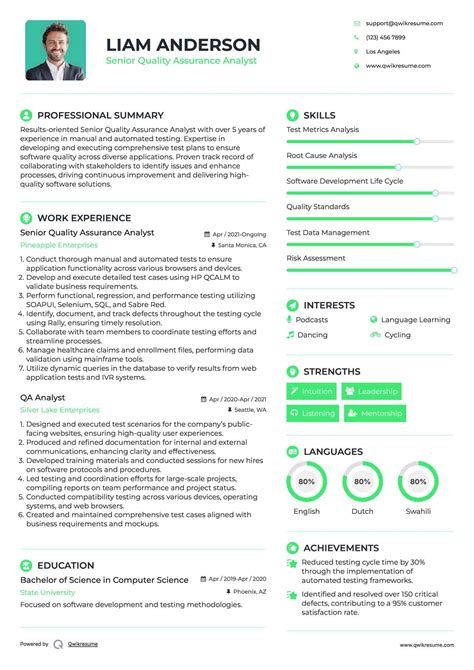 10+ Senior Quality Assurance Analyst Resume Samples & Templates for 2025
