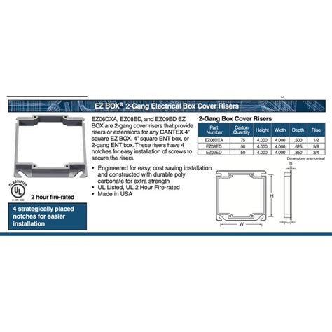CANTEX 2 -Gang PVC New work Box extender Electrical Box in the ...