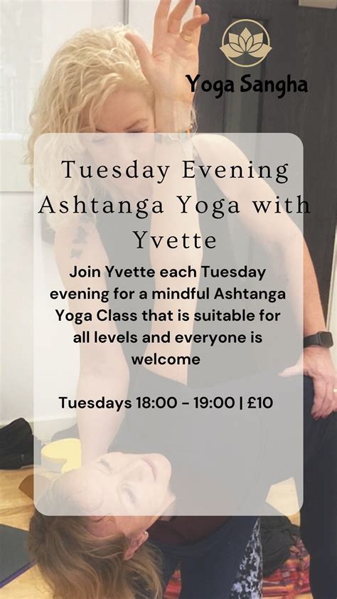 Tuesday Evening Ashtanga Vinyasa Yoga, Unit L2 Cheadle Institute ...