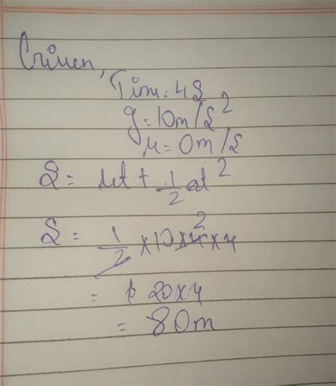 body is dropped down from a height .What distance does it fall in first ...