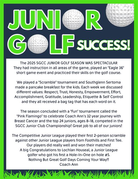 Junior Golf - Southglenn Country Club