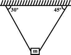 A 30^∘, 60^∘ triangular set square of negligible mass is suspended ...