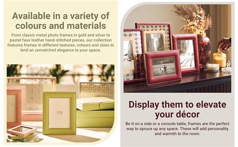 Pure Home and Living Blue and Gold Stone Embellished Metal Photo Frame ...