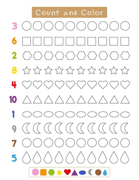Image result for Color Numbers Worksheet